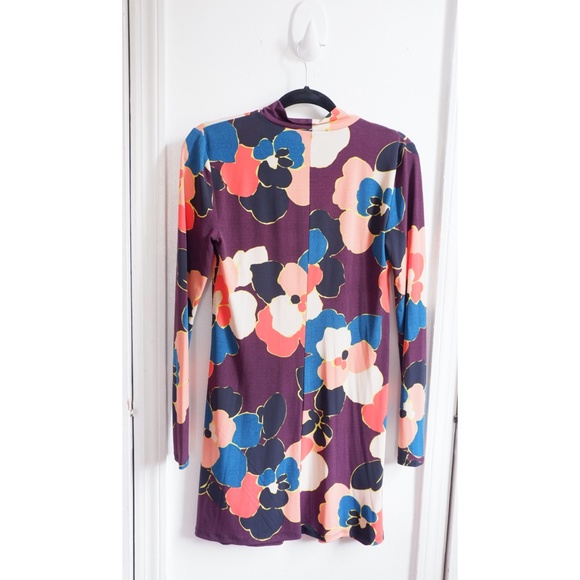 NWOT BCBGeneration FLORAL ROUND NECK MINI DRESS - Picture 3 of 4